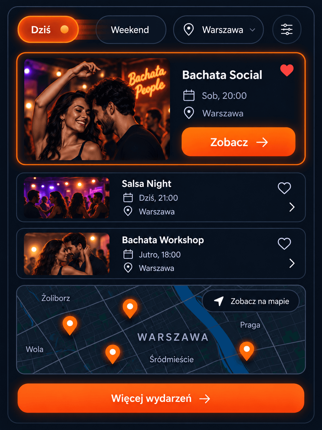 Podgląd najbliższych wydarzeń bachaty