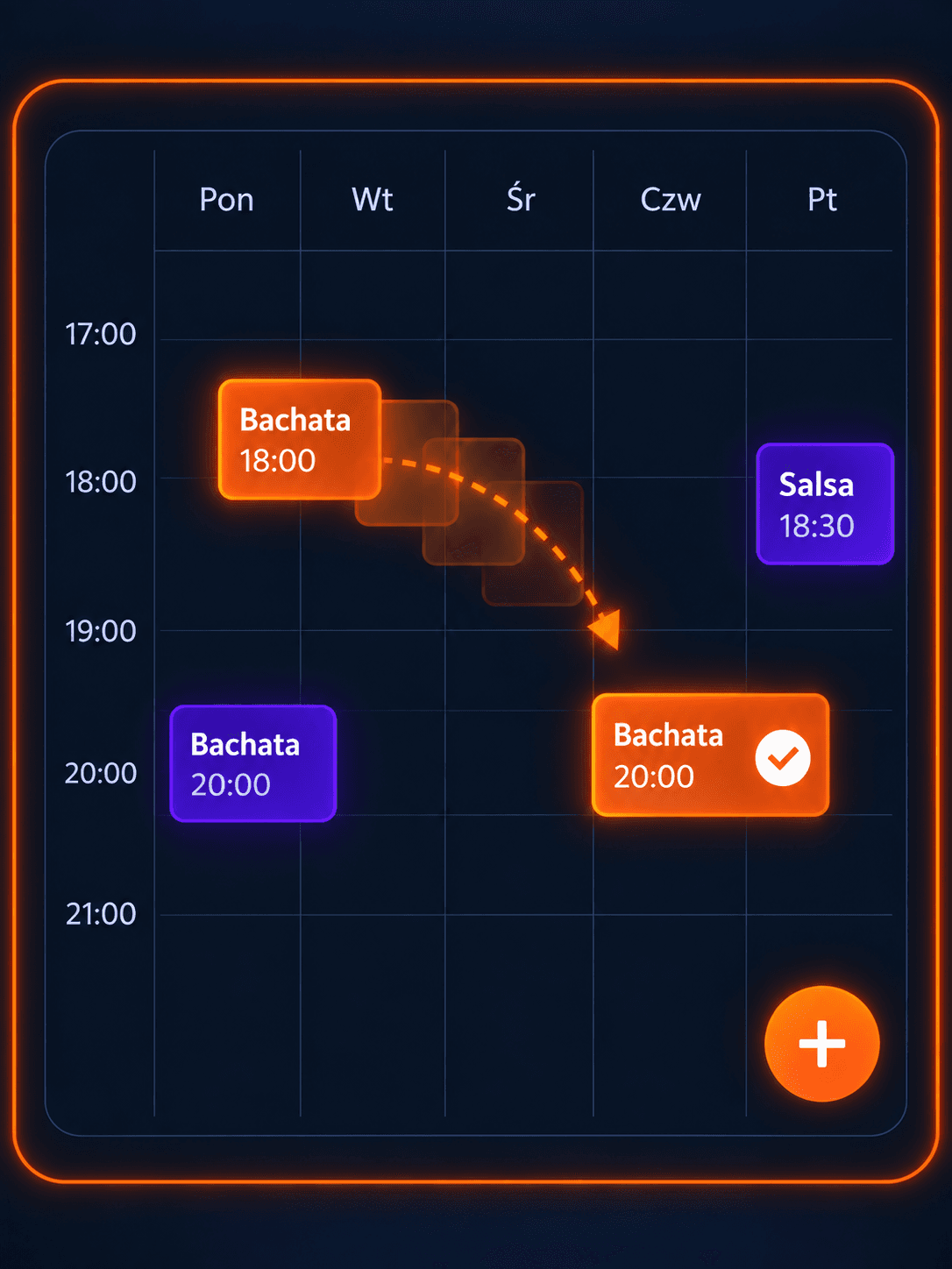 Tygodniowy plan zajęć tanecznych